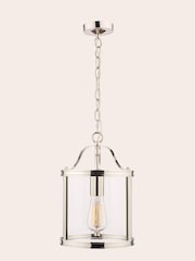 Laura Ashley Chrome Harrington Lantern 1 Light Ceiling Light - Image 4 of 6
