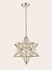Laura Ashley Silver Star Pendant Ceiling Light - Image 3 of 4