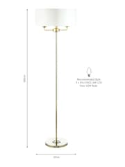 Laura Ashley Brass Sorrento Floor Lamp - Image 4 of 4