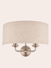 Laura Ashley Satin Nickel Sorrento Wall Light - Image 5 of 5