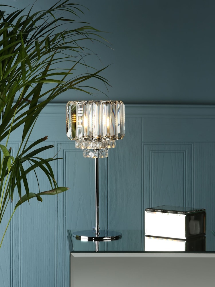 Laura Ashley Chrome Vienna Crystal Table Lamp - Image 1 of 8 Laura Ashley Chrome Vienna Crystal Table Lamp - Image 1 of 8