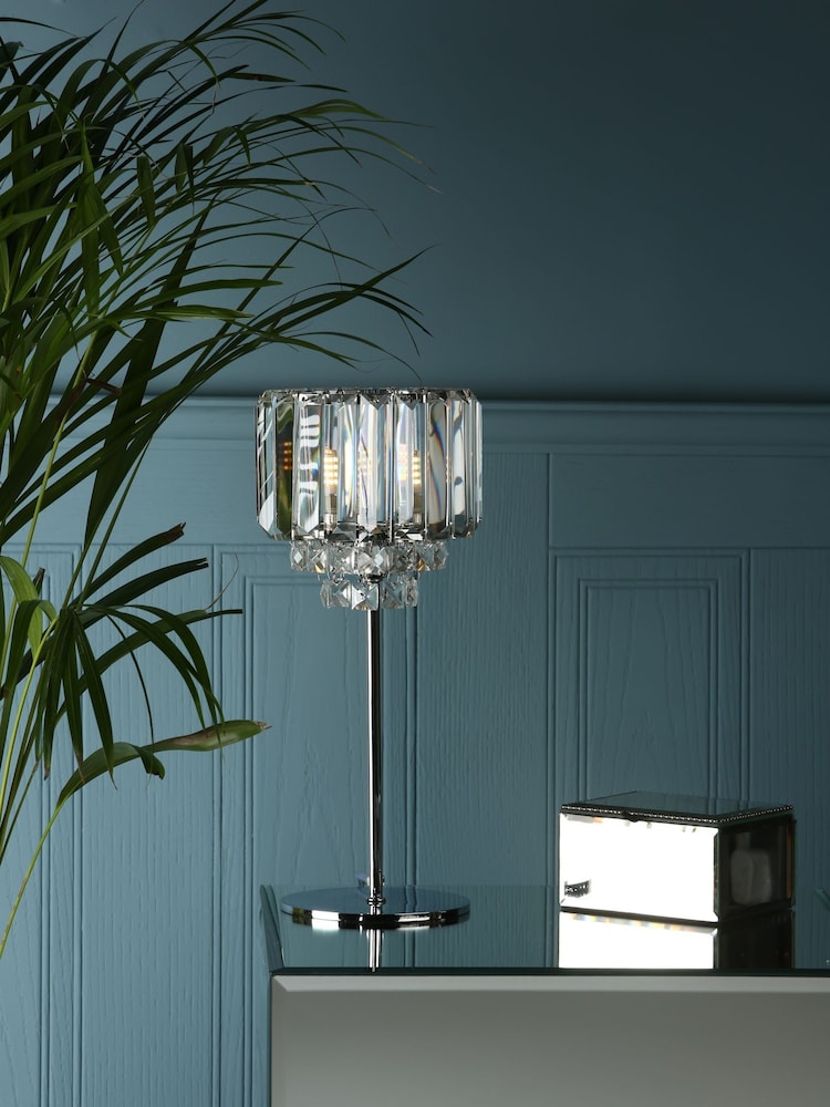 Laura Ashley Chrome Vienna Crystal Table Lamp - Image 2 of 8 Laura Ashley Chrome Vienna Crystal Table Lamp - Image 2 of 8