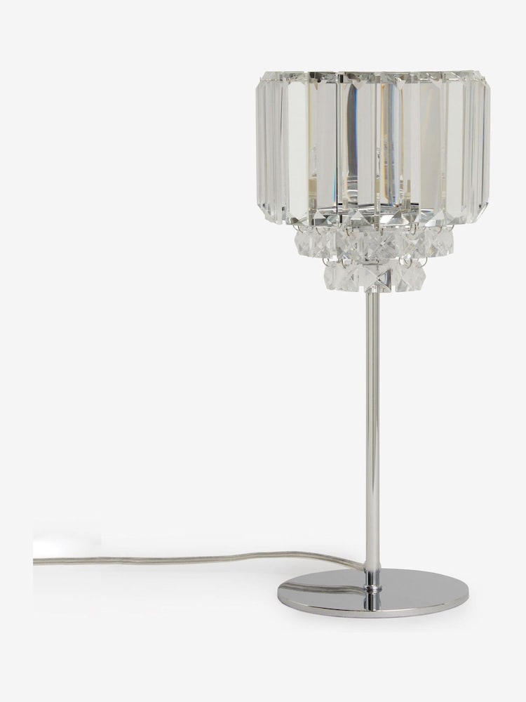 Laura Ashley Chrome Vienna Crystal Table Lamp - Image 8 of 8 Laura Ashley Chrome Vienna Crystal Table Lamp - Image 8 of 8