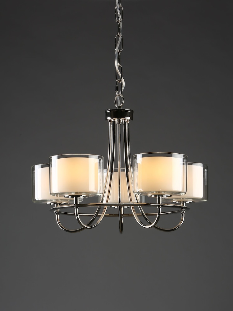 Laura Ashley Chrome Southwell Large Ceiling Light - Image 1 of 6