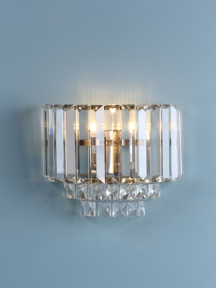 Laura Ashley Brass Vienna Crystal Wall Light - Image 1 of 4 Laura Ashley Brass Vienna Crystal Wall Light - Image 1 of 4