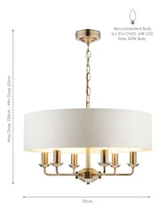Laura Ashley Brass Sorrento Large Ceiling Light - Image 6 of 6