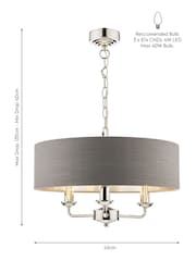 Laura Ashley Charcoal Sorrento Ceiling Light - Image 6 of 6