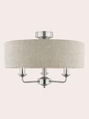 Laura Ashley Chrome Sorrento Flush Fitting Ceiling Light - Image 3 of 5