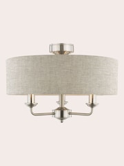 Laura Ashley Chrome Sorrento Flush Fitting Ceiling Light - Image 5 of 5