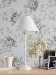 Laura Ashley White Cordwell Table Lamp - Image 2 of 7