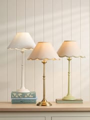 Laura Ashley White Cordwell Table Lamp - Image 7 of 7