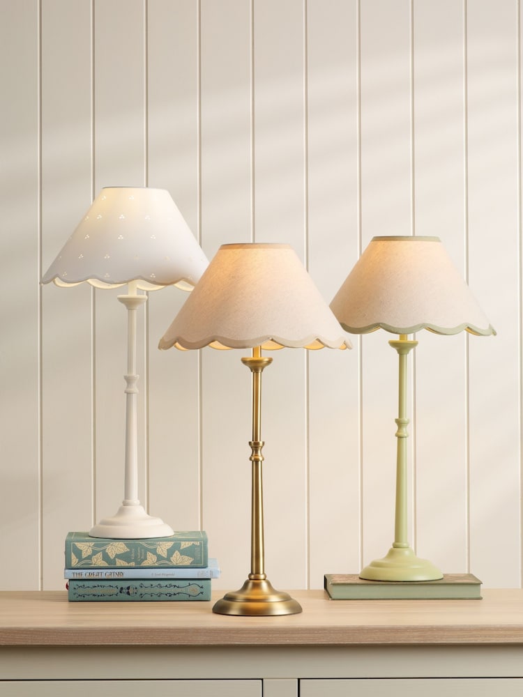 Laura Ashley White Cordwell Table Lamp - Image 7 of 7