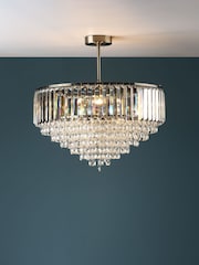 Laura Ashley Brass Vienna 5 Light Flush Ceiling Light - Image 1 of 6