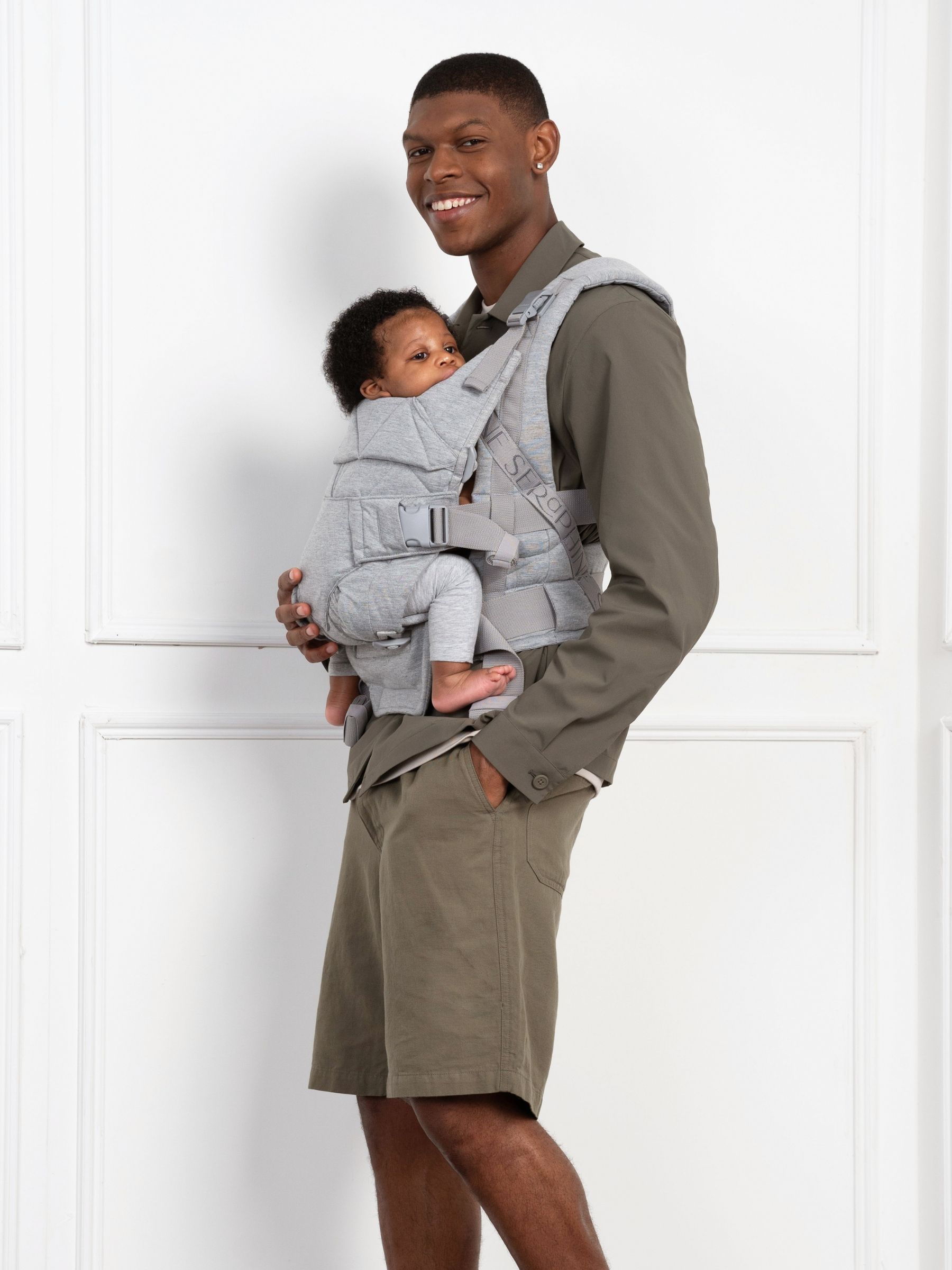 Buy Seraphine Grey Marl CARIPOD Baby Carrier in Cotton Canvas from