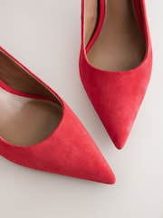 Coral Pink Standard/Wide Fit Leather Mid Court Shoes - Image 7 of 8