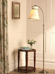 Laura Ashley Antique Brass Dearham Floor Lamp - Image 1 of 6