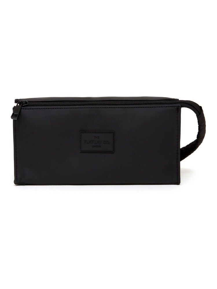 The Flat Lay Co. Mens Box Wash Bag in Black - Image 1 of 5