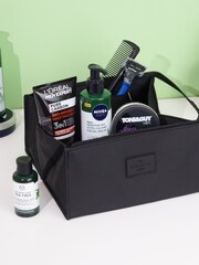The Flat Lay Co. Mens Box Wash Bag in Black - Image 5 of 5