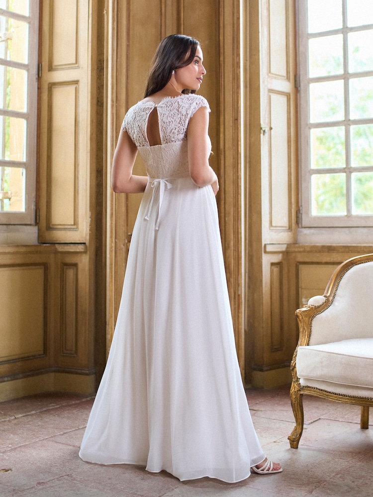 Buy Seraphine White Silk Maternity Lace Bodice Wedding Dress from Next  Turkey