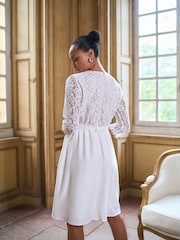 Seraphine Ivory Lace Bodice Maternity & Nursing Occasion Bridal Dress - Image 2 of 7