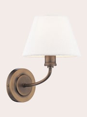Laura Ashley Antique Brass Denston Wall Light - Image 4 of 8