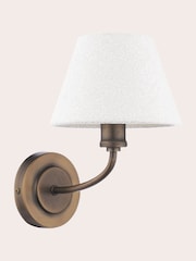 Laura Ashley Antique Brass Denston Wall Light - Image 5 of 8