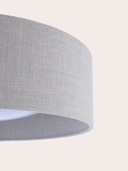 Laura Ashley Oatmeal Bacall Flush Ceiling Light - Image 4 of 4