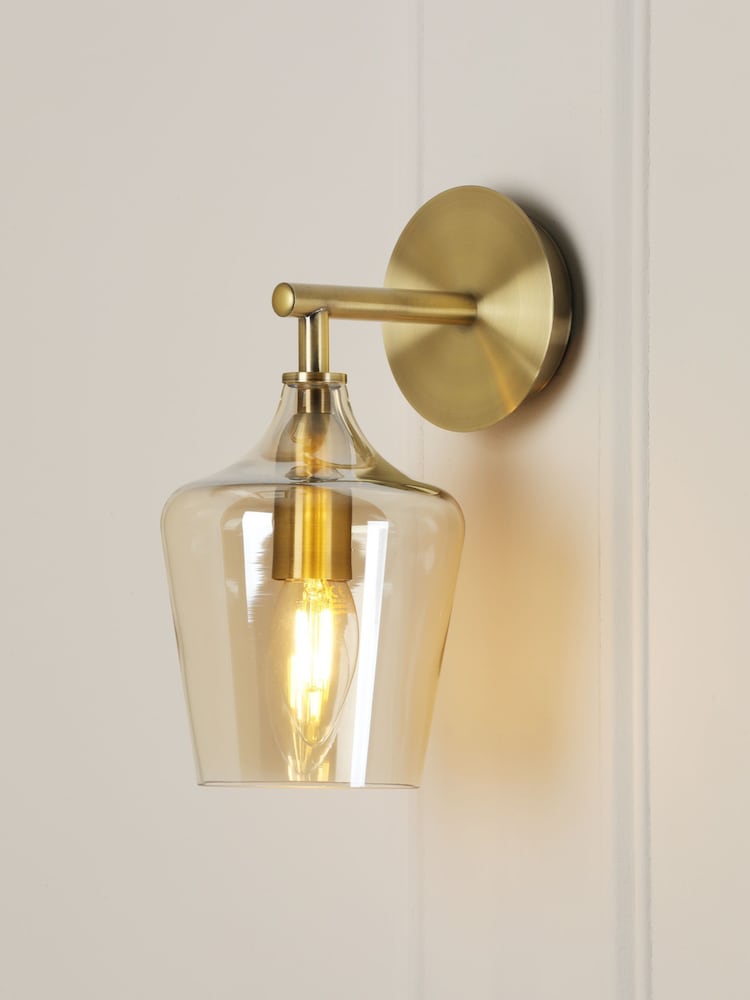 Laura Ashley Antique Brass Ockley Wall Light - Image 1 of 5 Laura Ashley Antique Brass Ockley Wall Light - Image 1 of 5