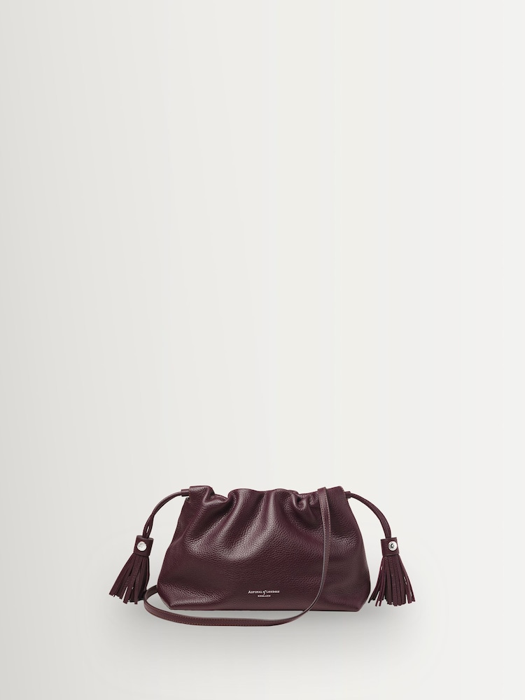 Aspinal of London Red Hudson Large Pouch Pebble - Image 1 of 4 Aspinal of London Red Hudson Large Pouch Pebble - Image 1 of 4