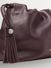 Aspinal of London Red Hudson Large Pebble Pouch - Image 3 of 4