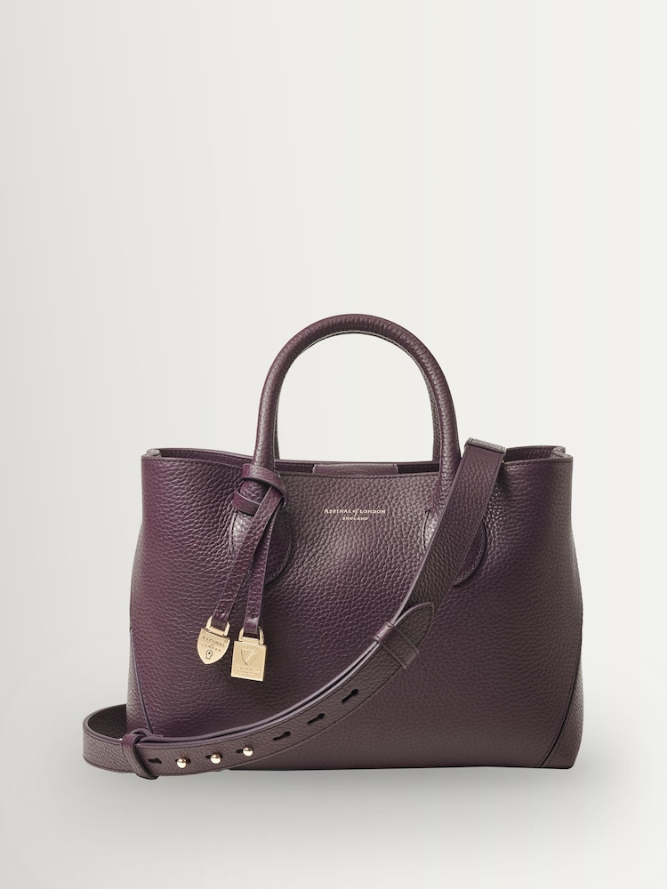 Aspinal of London Purple Midi Tote - Image 1 of 5 Aspinal of London Purple Midi Tote - Image 1 of 5