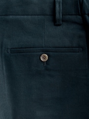 Navy Muscle Fit Motionflex Linen TENCEL™ Lyocell Blend Smart Trousers - Image 10 of 11
