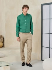 石感灰 - Motionflex Linen TENCEL™ Lyocell Blend Smart Trousers - 圖片 2，共 4