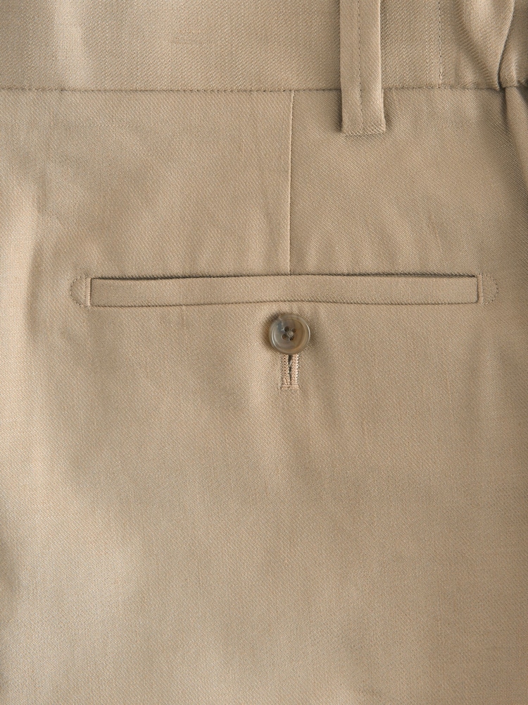 Stone Slim Fit Motionflex Linen TENCEL™ Lyocell Blend Smart Trousers - Image 9 of 9