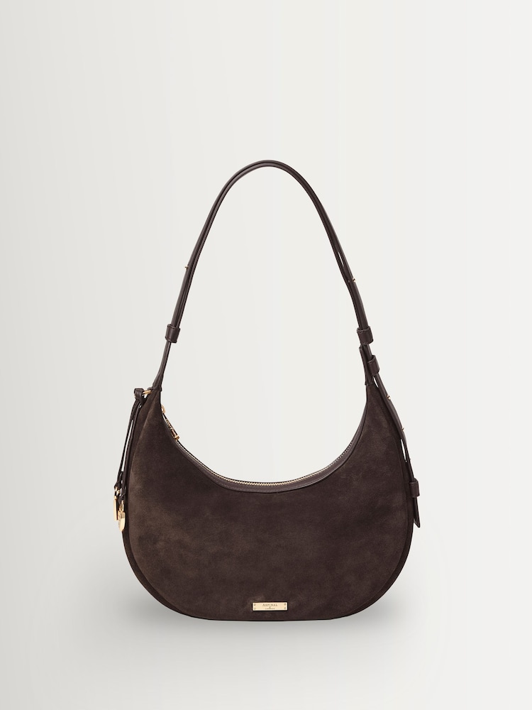 Aspinal of London Tan Brown Crescent Small Bag - Image 6 of 6 Aspinal of London Tan Brown Crescent Small Bag - Image 6 of 6