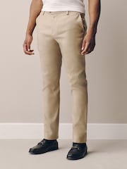 Stone Muscle Fit Motionflex Linen TENCEL™ Lyocell Blend Smart Trousers - Image 1 of 5