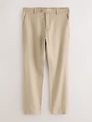 Stone Muscle Fit Motionflex Linen TENCEL™ Lyocell Blend Smart Trousers - Image 6 of 11