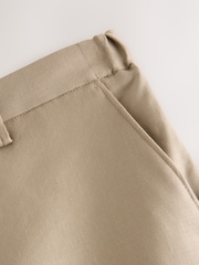 Stone Muscle Fit Motionflex Linen TENCEL™ Lyocell Blend Smart Trousers - Image 9 of 11