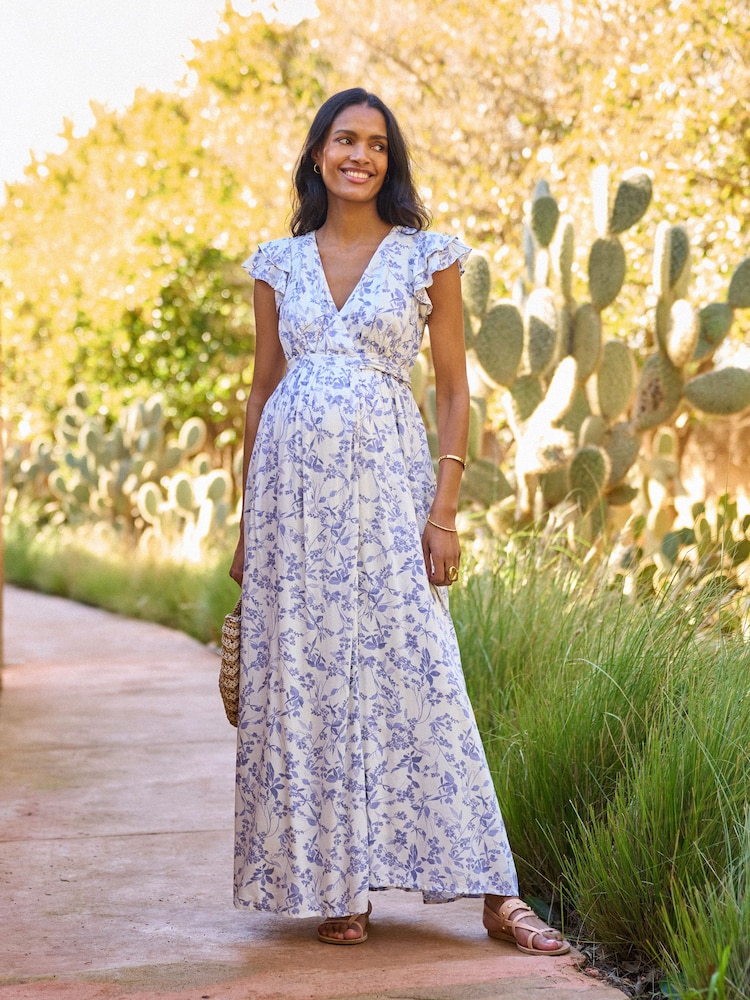 blue and white maternity maxi dress Buy Seraphine White & Blue Maternity Maxi Dress from Next USA