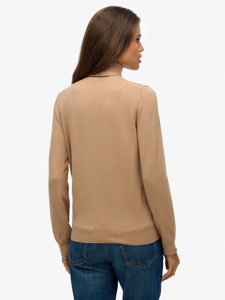 Superdry Nude Classic Turtle Neck Jumper - Image 2 of 5 Superdry Nude Classic Turtle Neck Jumper - Image 2 of 5