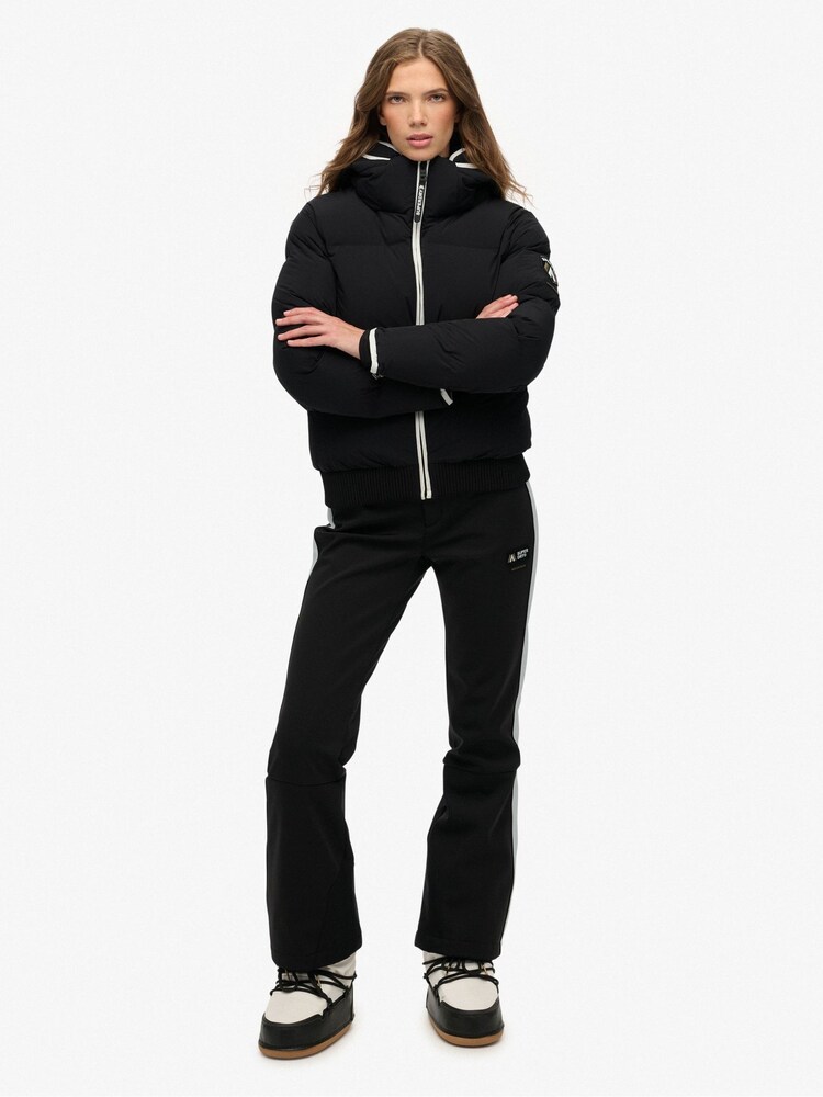 Superdry Black Hooded Ski Bomber Jacket - Image 2 of 7
