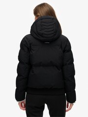 Superdry Black Hooded Ski Bomber Jacket - Image 4 of 7