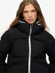 Superdry Black Hooded Ski Bomber Jacket - Image 5 of 7