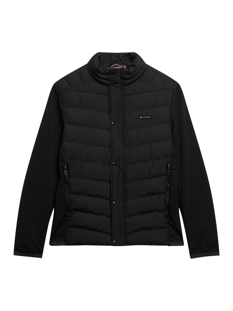 Superdry Black Storm Popper Softshell Jacket - Image 7 of 7 Superdry Black Storm Popper Softshell Jacket - Image 7 of 7