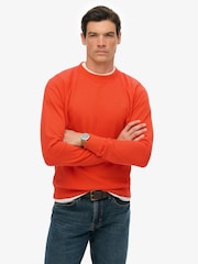 Superdry Orange Essential Logo Raglan Crew Sweattop - Image 2 of 7
