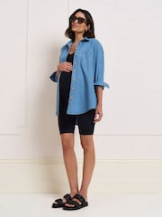 Seraphine Black Maternity and Nursing Short Bodysuit - Image 6 of 6