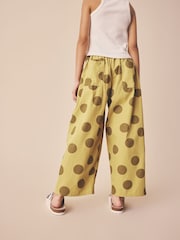 أخضر منقط - بنطلون واسع بتصميم سهل الارتداء (3-16 سنة) - صورة 2 من 9