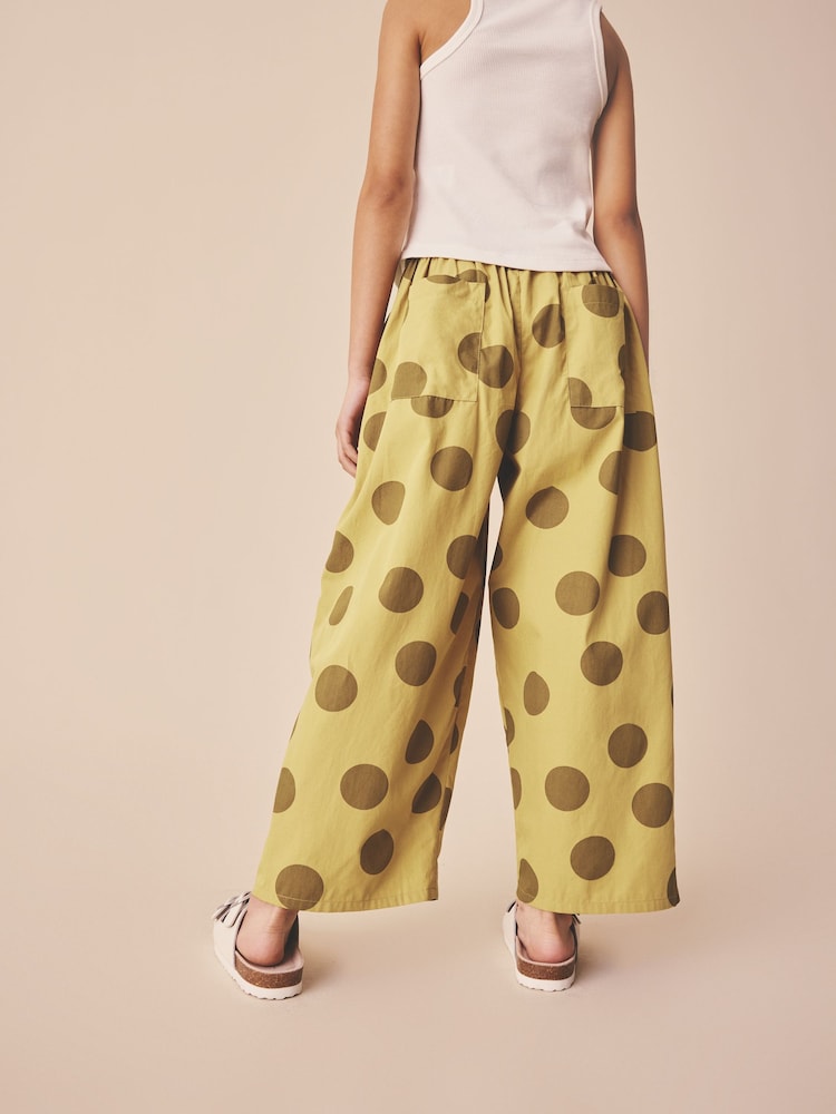 أخضر منقط - بنطلون واسع بتصميم سهل الارتداء (3-16 سنة) - صورة 2 من 9