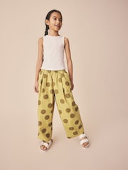 أخضر منقط - بنطلون واسع بتصميم سهل الارتداء (3-16 سنة) - صورة 4 من 9