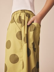 أخضر منقط - بنطلون واسع بتصميم سهل الارتداء (3-16 سنة) - صورة 5 من 9